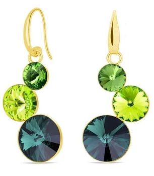 Kolczyki pozłacane Spark Candy KWG112212EM z kryształami Emerald.jpg