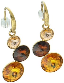 Złote kolczyki Swarovski brąz srebrne KWG11223TST.jpg