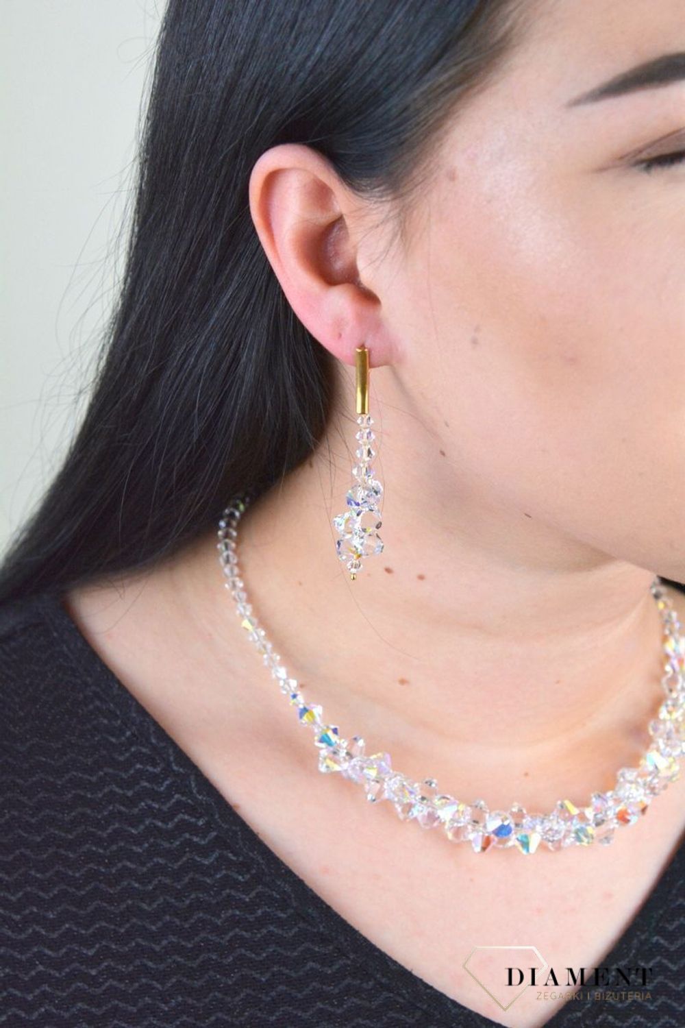 Kolczyki ślubne Spark z kryształkami Swarovski KWG63015301AB.jpeg