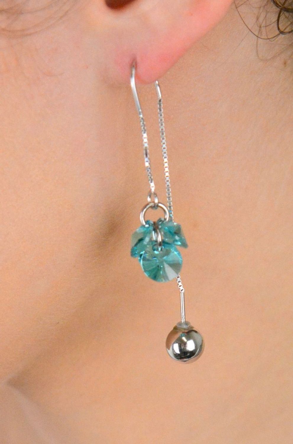 Kolczyki Srebrne Spark Swarovski Vinber Light Turquoise KWKL6428LTU.jpg