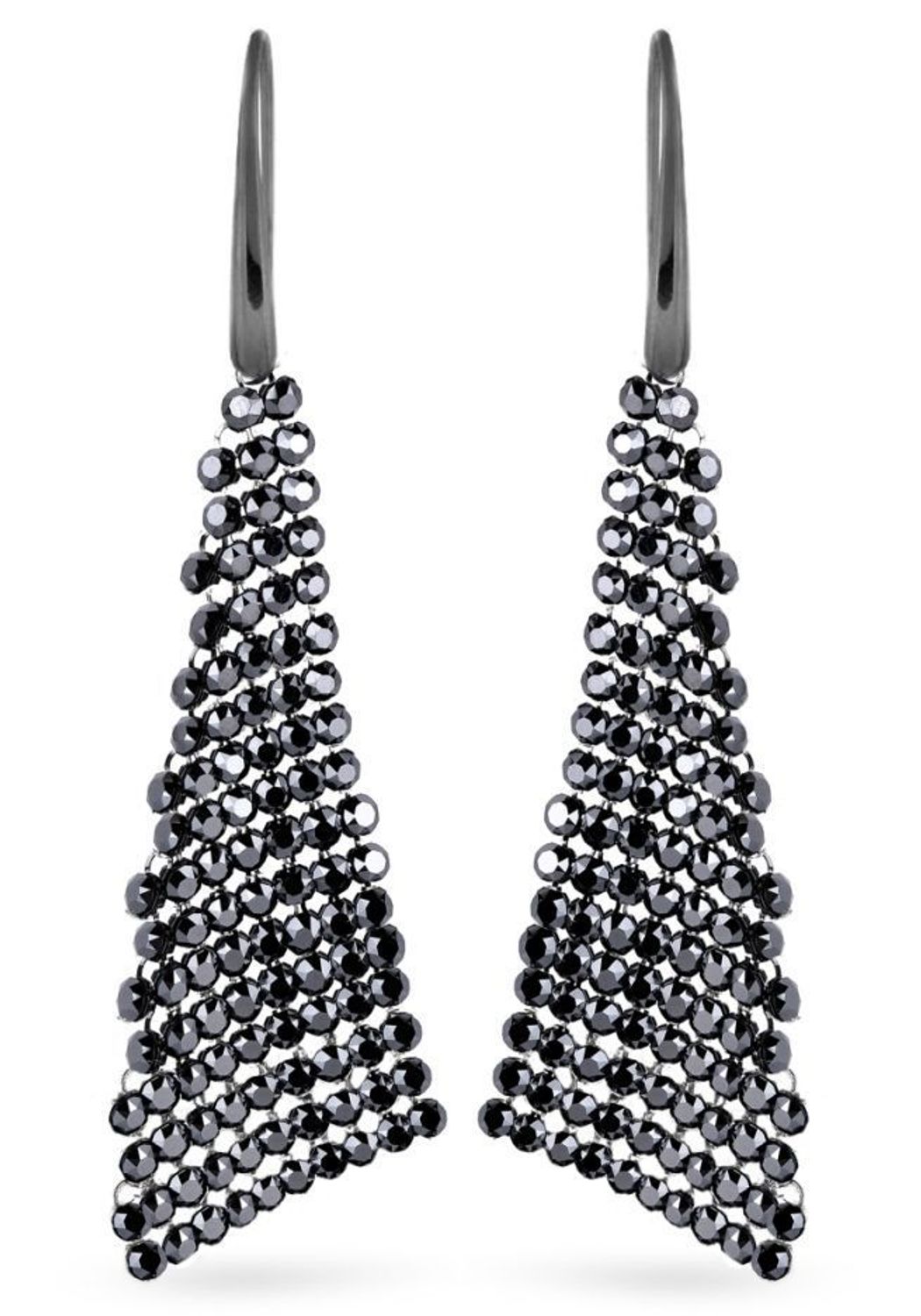 Kolczyki Srebrne Swarovski Wiszące Flapper KWMESH12H. Kolczyki srebrne Swarovski. Kolczyki wiszące czarne. Kolczyki z kryształkami Swarovskiego. Kolczyki długie wiszące. Kolczyki Swarovskiego idealne na prezent..jpg