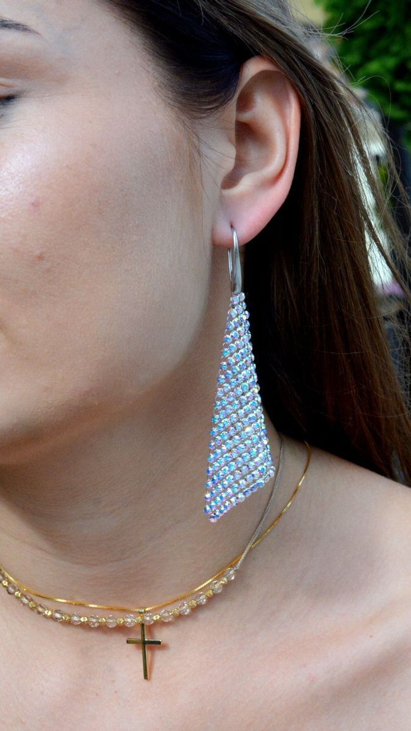 Kolczyki Srebrne Swarovski Wiszące KWMESH18AB. Kolczyki Swarovski. Kolczyki wiszące. Kolczyki ślubne. Kolczyki srebrne wiszące Swarovski. Kolczyki srebrne wiszące damskie. Kolczyki idealne na prezent. Kolczyki dla Pa.webp