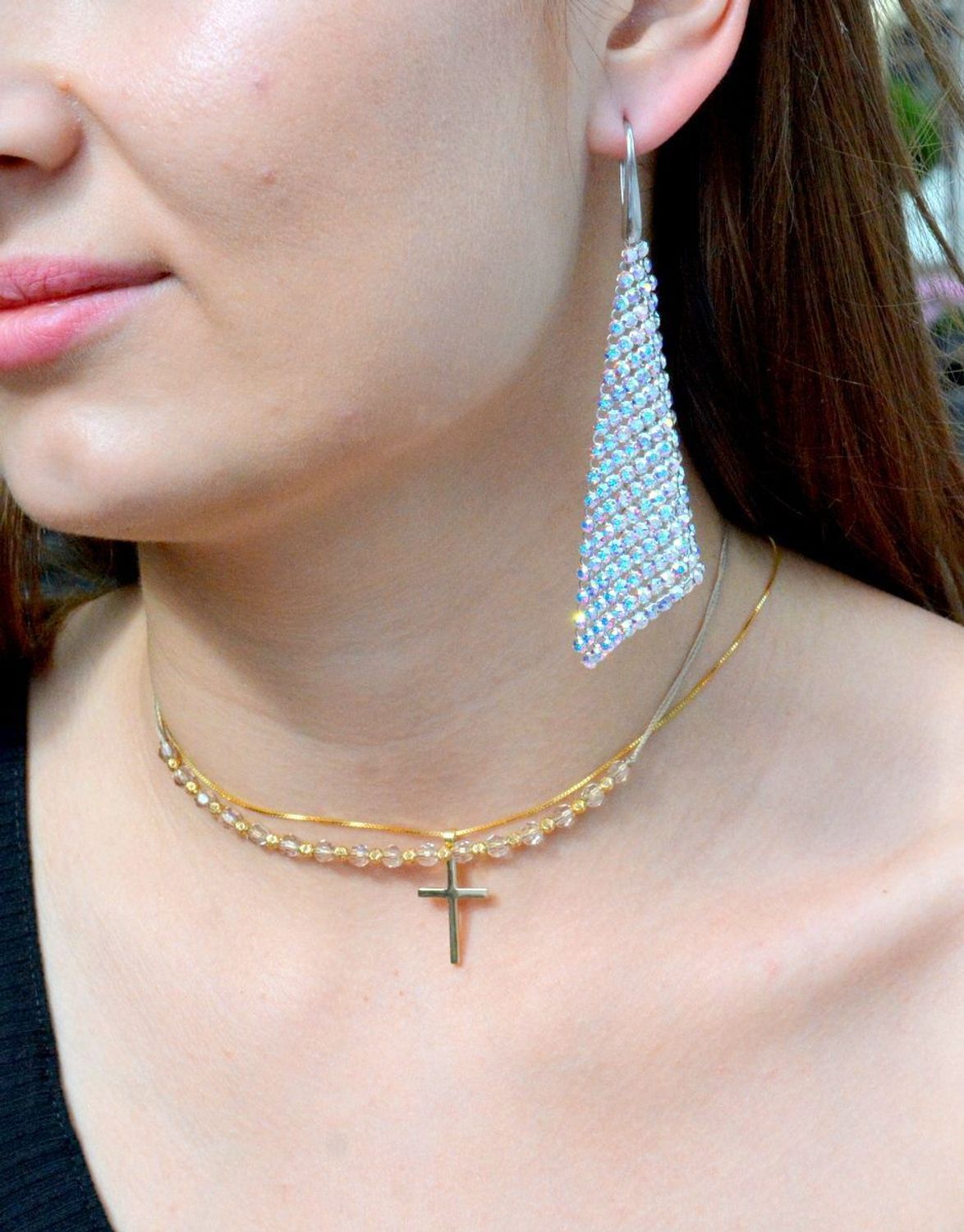 Kolczyki Srebrne Swarovski Wiszące KWMESH18AB. Kolczyki Swarovski. Kolczyki wiszące. Kolczyki ślubne. Kolczyki srebrne wiszące Swarovski. Kolczyki srebrne wiszące damskie. Kolczyki idealne na prezent. Kolczyki dla Pa.webp