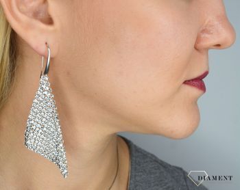 Kolczyki Srebrne Spark Swarovski Chic Crystal KWMESH18C ✓Srebrne Kolczyki Damskie w Sklepie z Biżuterią zegarki-diament (1).JPG