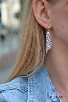 Kolczyki Srebrne Spark Swarovski Small Chic Aurore Boreale KWMESH9AB ✓Srebrne Kolczyki Damskie w Sklepie z Biżuterią zegarki-diament.pl✓Piękne i Eleganckie Kolczyki dla Kobiet✓Prawdziwe Sre.JPG