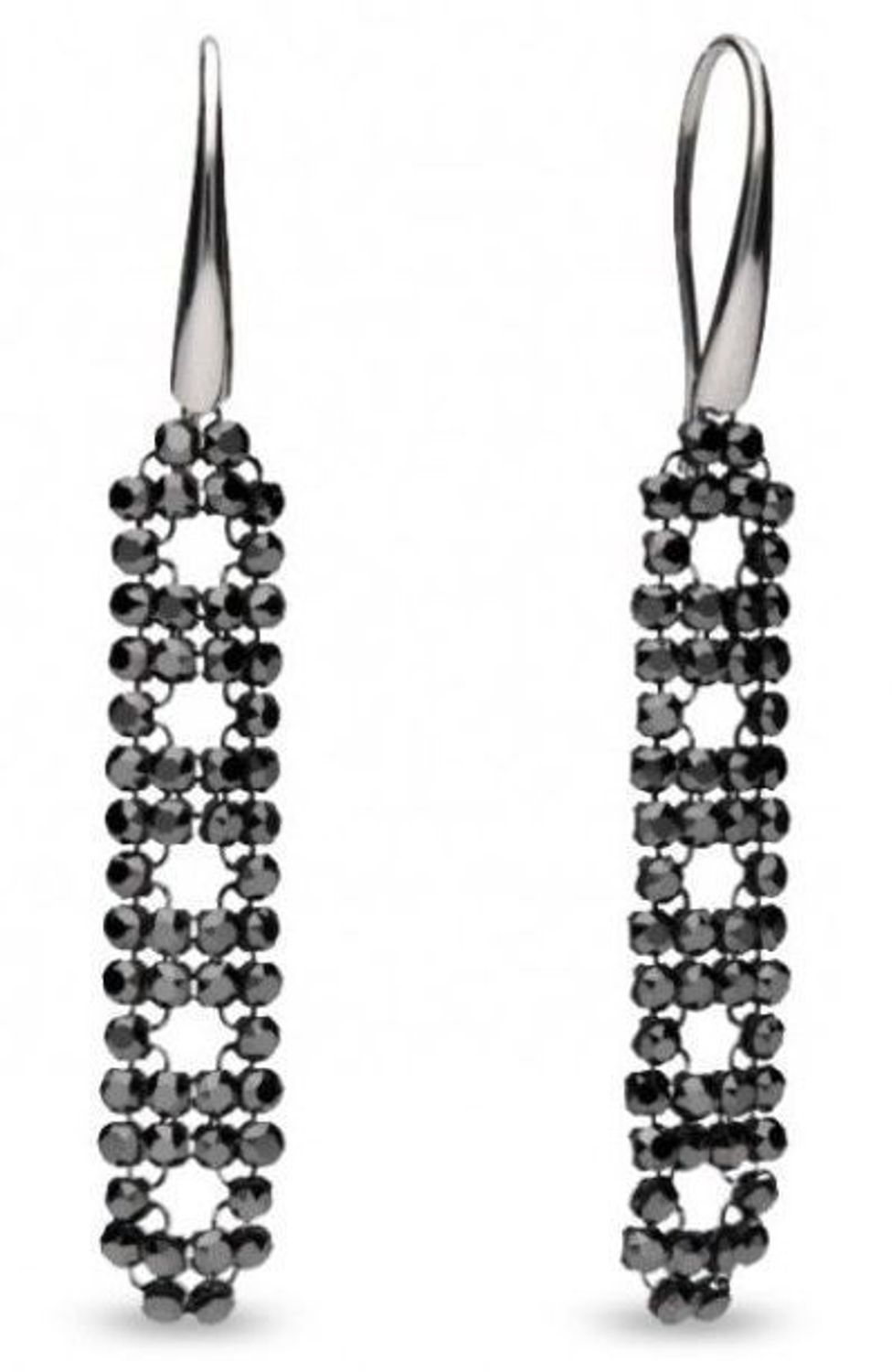 Kolczyki Srebrne Spark Swarovski Sharp Jet Hematite KWOMESH4H.jpg