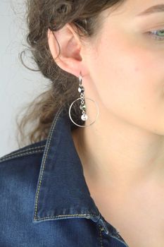 Kolczyki Srebrne Spark Swarovski KWRD1122SS29HBD1 Circlet Jet Hematite Black Diamond Crystal. Kolczyki na prezent. Kolczyki dla kobiety Spark.  (2).JPG