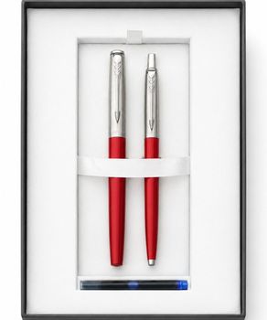 Zestaw Parker Jotter Duo – pióro wieczne i długopis czerwony z grawerem gratis.jpg