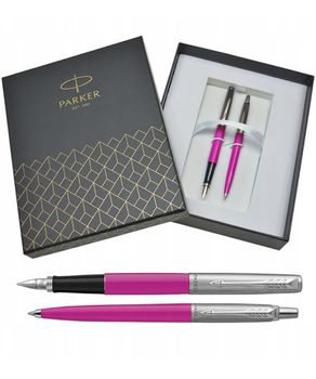 Zestaw Parker Jotter Duo – pióro wieczne i długopis różowy z grawerem gratis.jpg