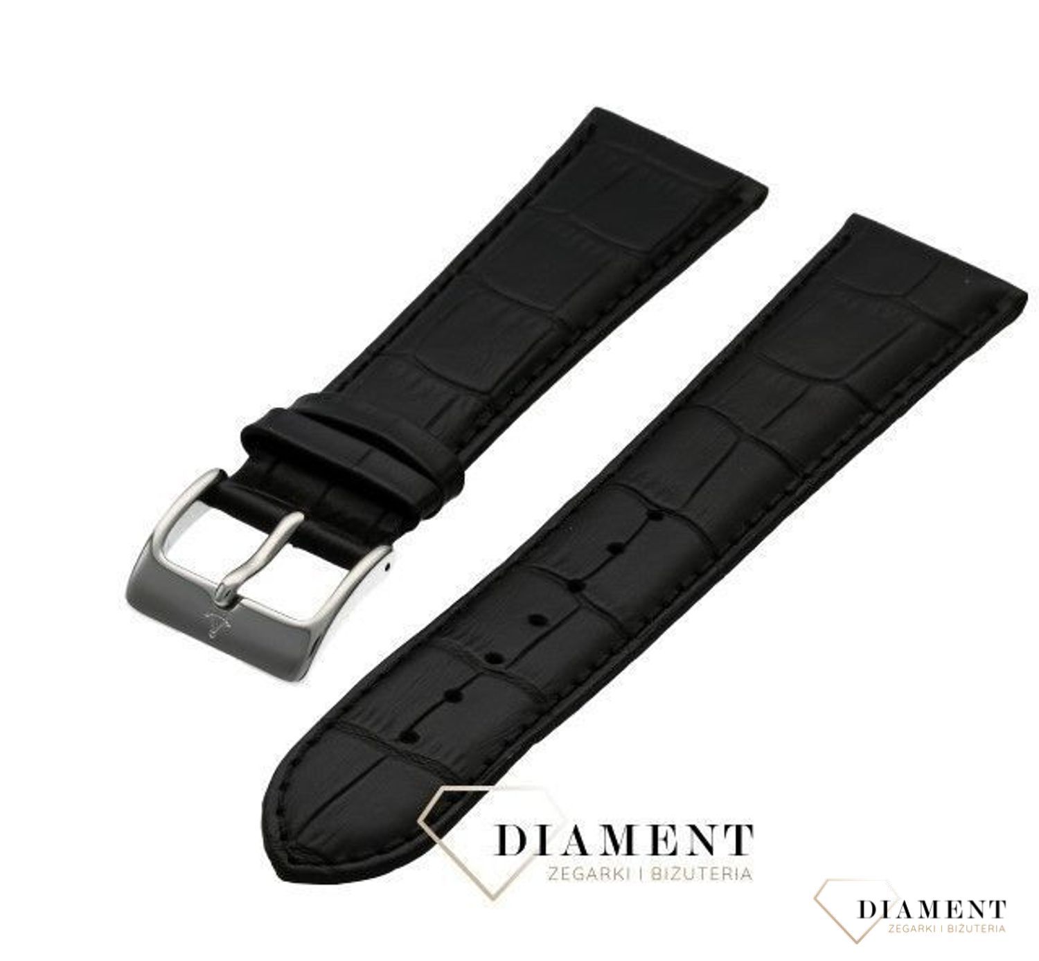 Pasek do zegarka Atlantic, skórzany, czarny, 22 mm L168.01.22SS ✓ Paski do zegarków ✓ Skórzane paski do zegarków Atlantic, pasek.jpg