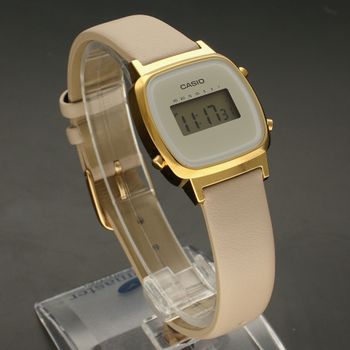 Zegarek damski Casio Vintage Mini LA670WEFL-9EF. Zegarek na beżowym pasku. Zegarek damski elektryczny. Zegarek Casio damski na pasku (3).jpg