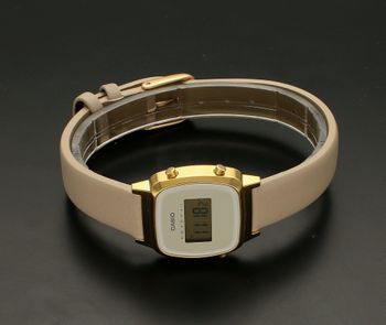 Zegarek damski Casio Vintage Mini LA670WEFL-9EF. Zegarek na beżowym pasku. Zegarek damski elektryczny. Zegarek Casio damski na pasku (5).jpg