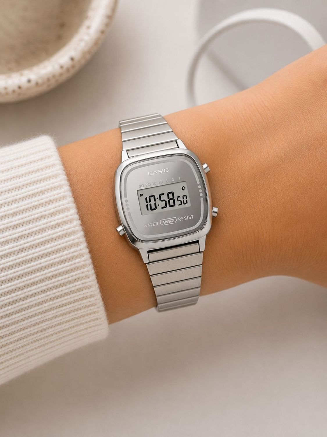 Zegarek Casio Vintage LA670WES-7AEF zegarek damski srebrny cyfrowy.jpg