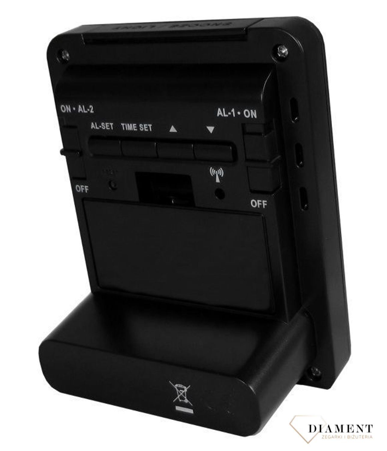 Budzik sterowany radiowo LAVVU czarny LAR0021 (3).jpg