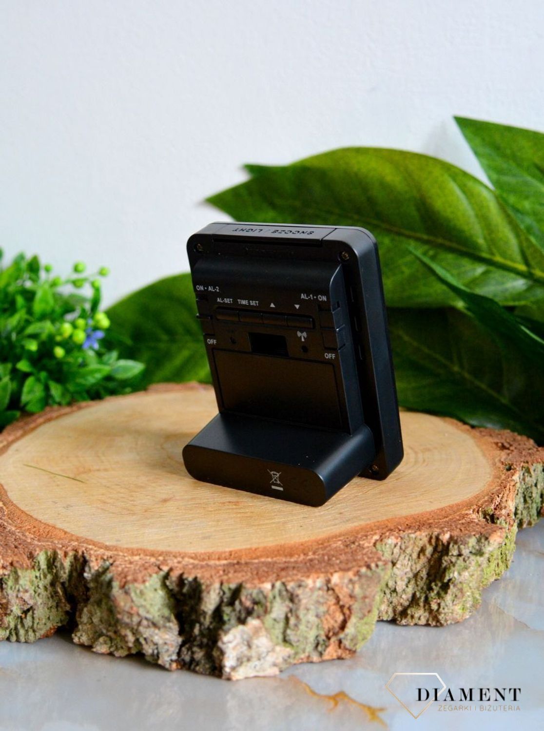 Budzik sterowany radiowo LAVVU czarny LAR0021 (3).jpg