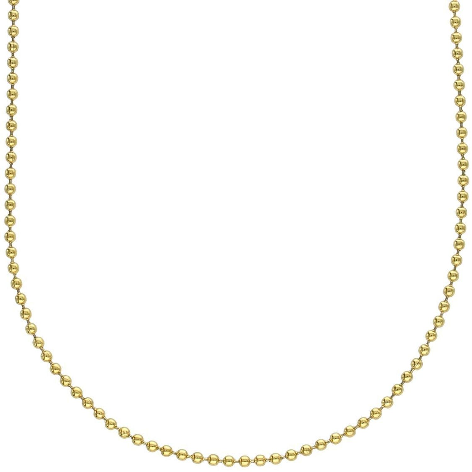 Elegancki łańcuszek ze stali szlachetnej pozłacanej z dekoracyjnymi kuleczkami. Długość 70 cm, zapięcie na karabińczyk, idealny do zawieszek.1.jpg