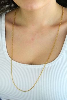 Łańcuszek stalowy pozłacany z kuleczkami 70 cm  zapięcie karabińczyk (4).jpg