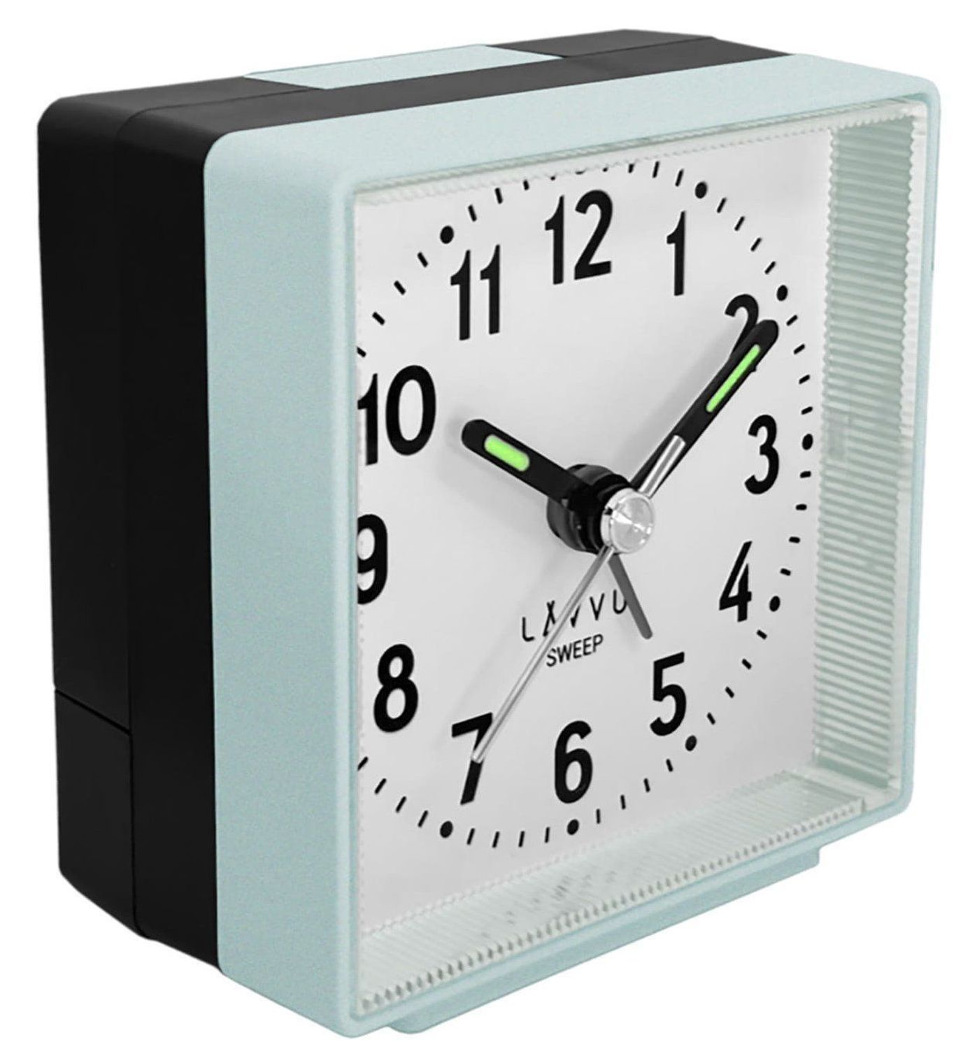 Budzik na baterię klasyczny cichy mechanizm LAVVU LAS3017. Budzik od LAVVU z wyjątkowo długą gwarancją jest wyposażony w mechanizm SWEEP, dzięki któremu sekundnik nie wydaje głośnych sygnałów dźwiękowych, ale p (2).jpg