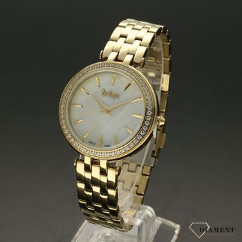 Zegarek ⌚ damski 👩 na złotej bransolecie z cyrkoniami i perłową tarczą Lee Cooper LC06944.120. Idealny 🎁 dla kobiety.  (2).jpg