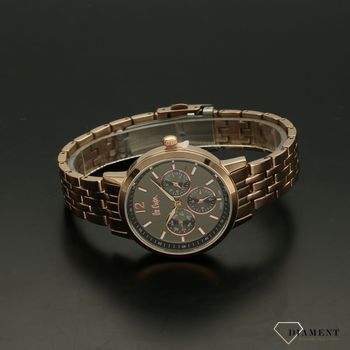 Zegarek damski na bransolecie w kolorze różowego złota rose gold Lee Cooper LC06956 (2).jpg