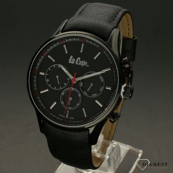 Zegarek męski na czarnym pasku z czerwoną wskazówką LEE COOPER LC06971.651 (2).jpg