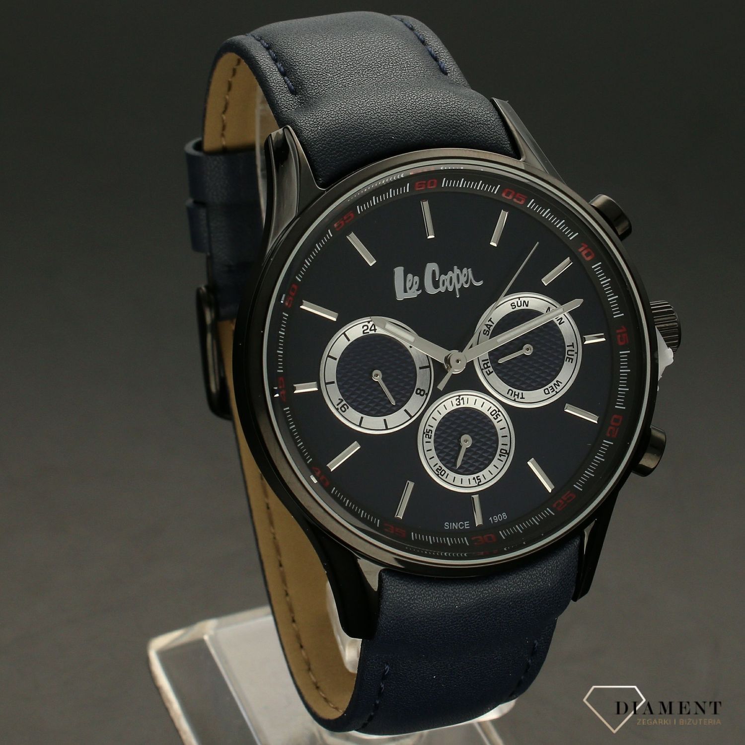 Zegarek męski na pasku w kolorze granatowym LEE COOPER LC06971.699.jpg