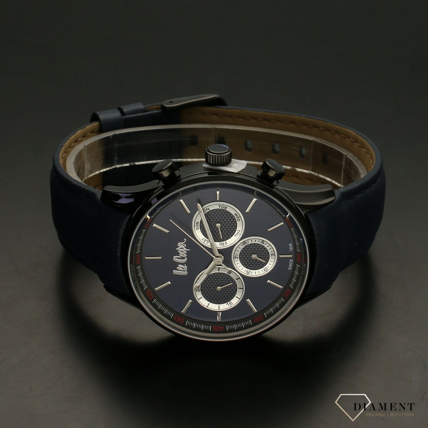 Zegarek męski na pasku w kolorze granatowym LEE COOPER LC06971.699.jpg