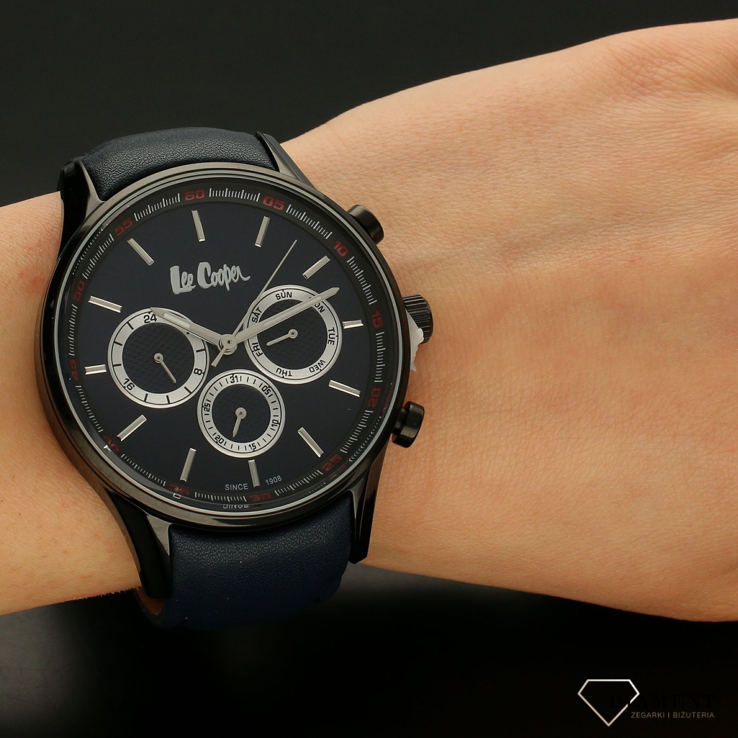 Zegarek męski na pasku w kolorze granatowym LEE COOPER LC06971.699.jpg