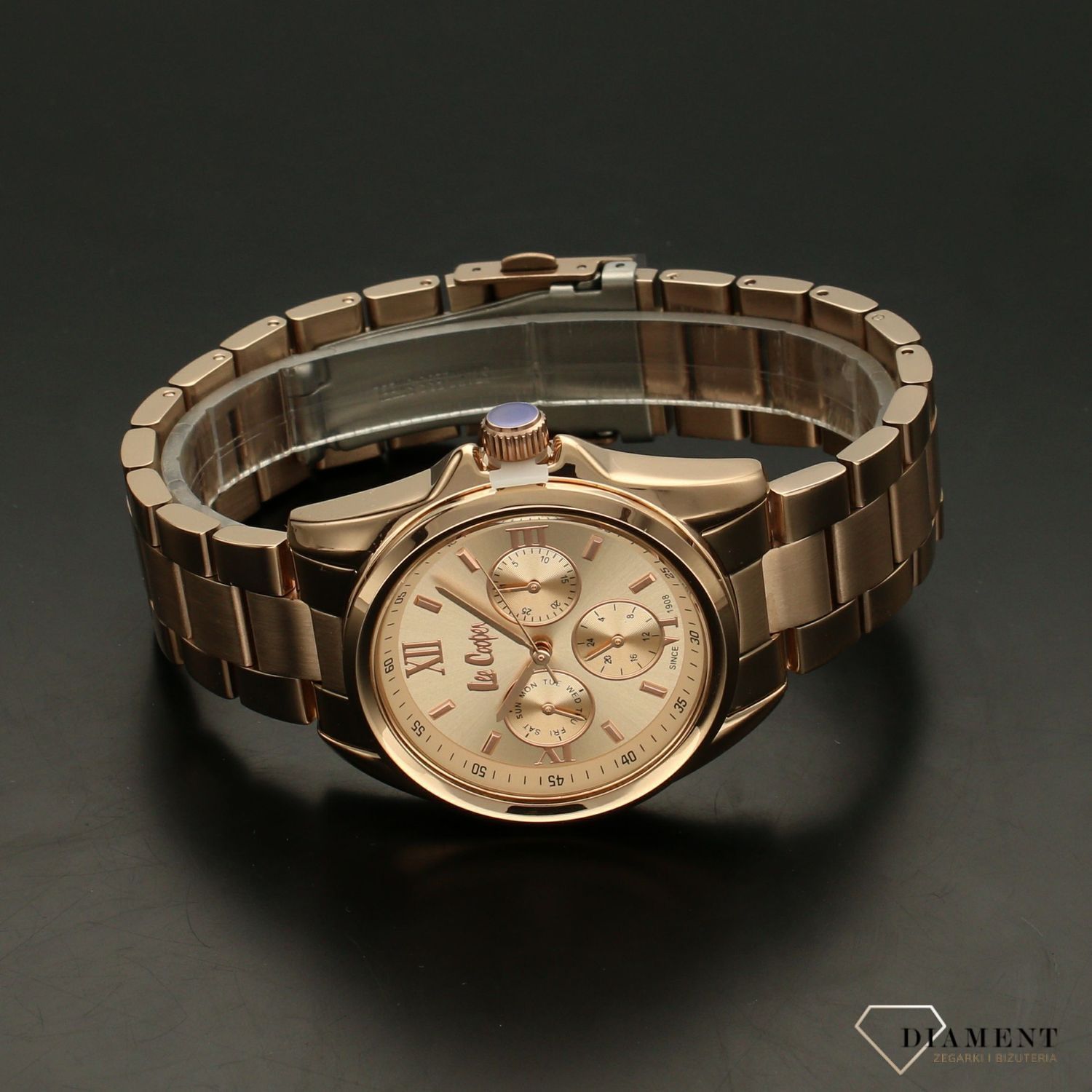Zegarek damski na bransolecie w różowym złocie LEE COOPER LC06975 (1).jpg