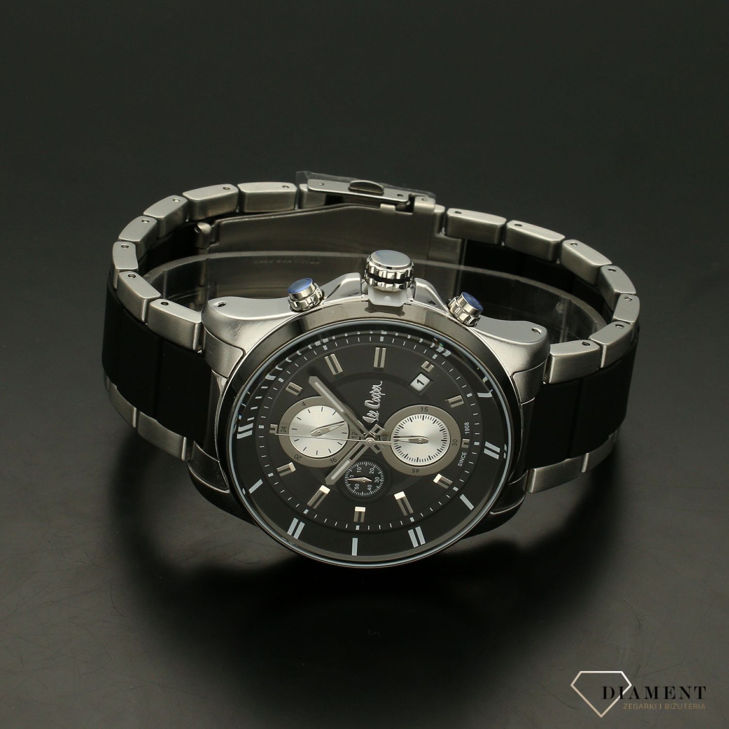 Zegarek męski na bransolecie niebiesko-czarnej Lee Cooper LC06976.350 (1).jpg