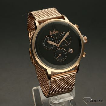 Zegarek męski 'Różowe złoto w czerni' Lee Cooper LC06987.410 (1).jpg