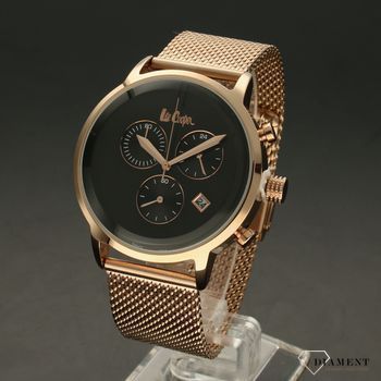 Zegarek męski 'Różowe złoto w czerni' Lee Cooper LC06987.410 (2).jpg