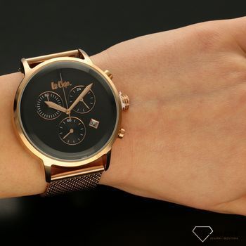 Zegarek męski 'Różowe złoto w czerni' Lee Cooper LC06987.410 (5).jpg