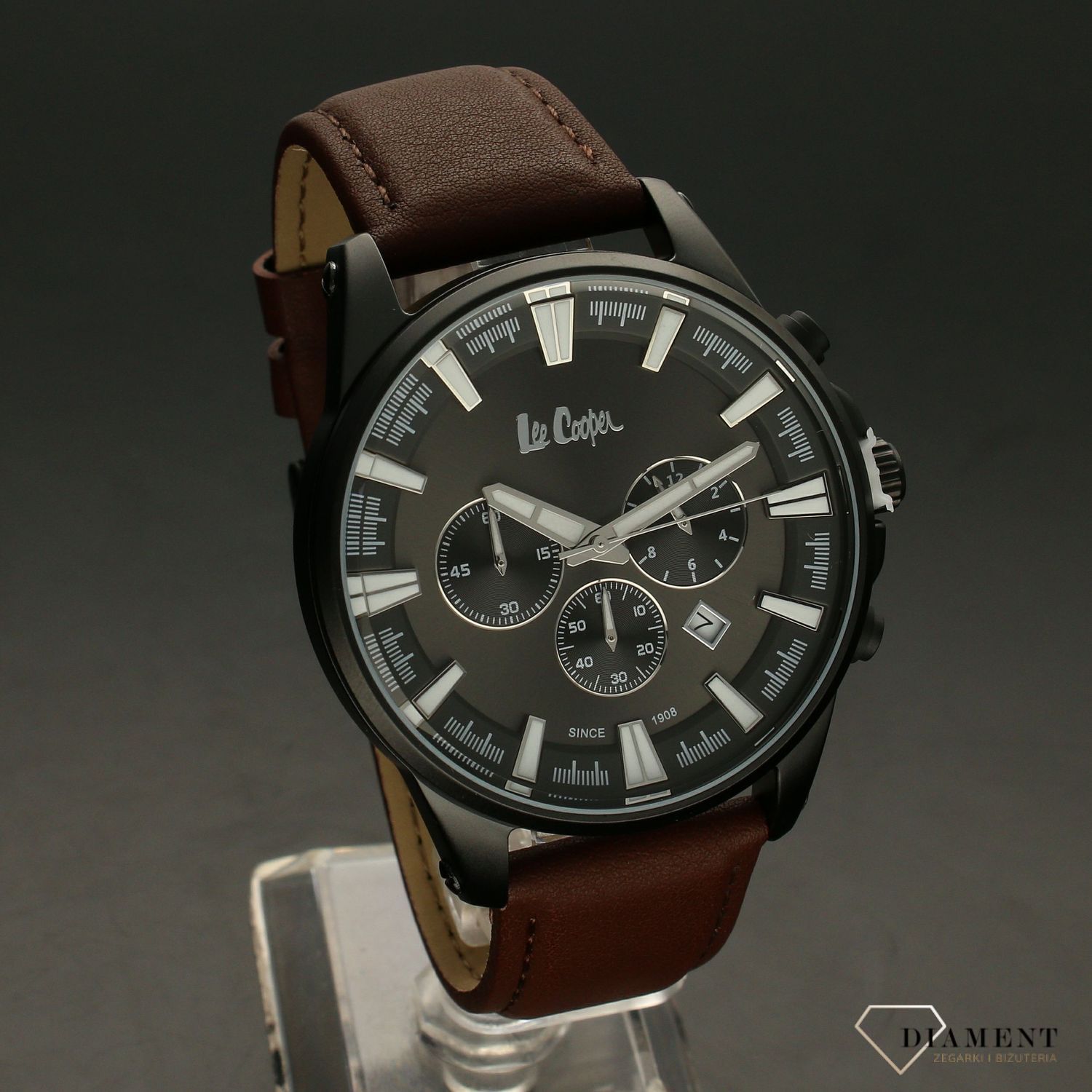 Zegarek męski na brązowym pasku  Lee Cooper LC07019.652.x.jpg