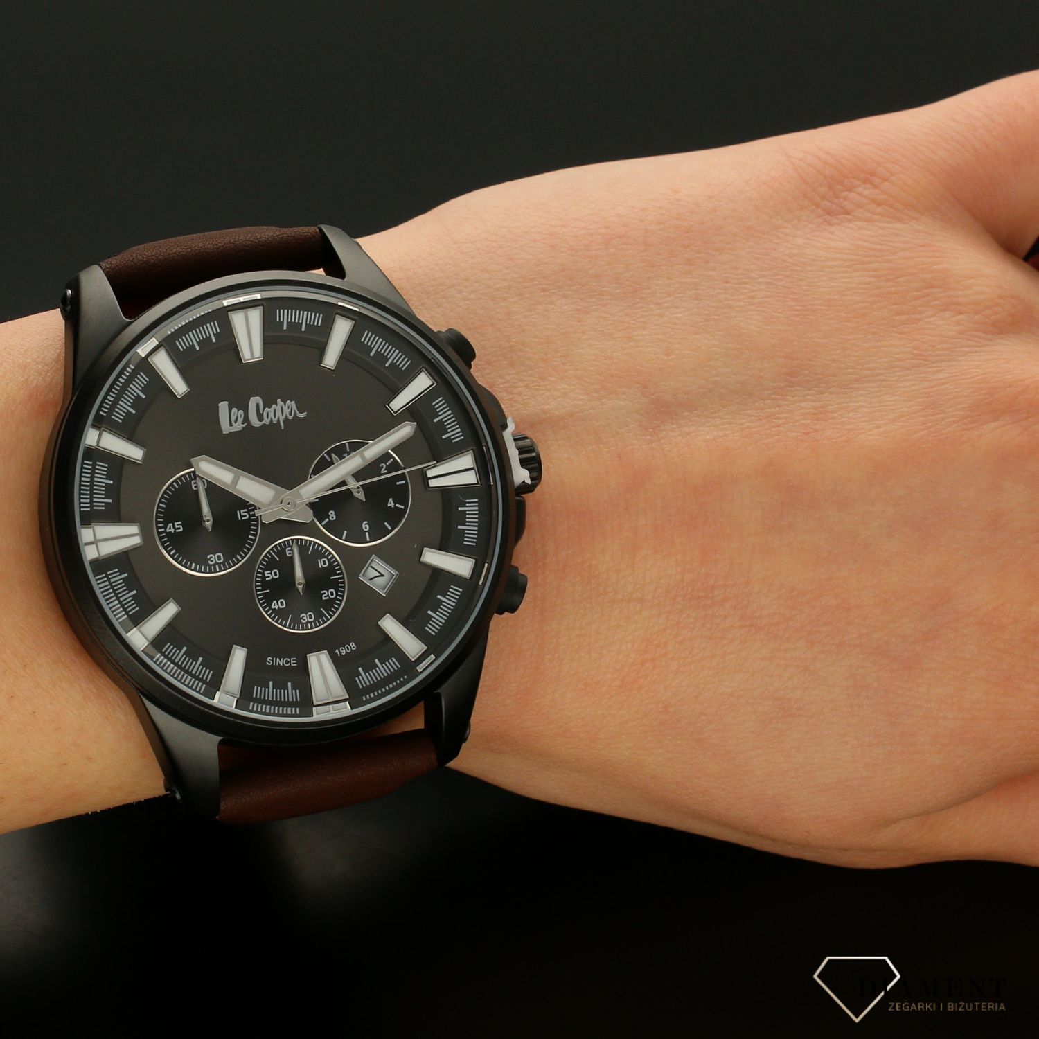 Zegarek męski na brązowym pasku  Lee Cooper LC07019.652.x.jpg
