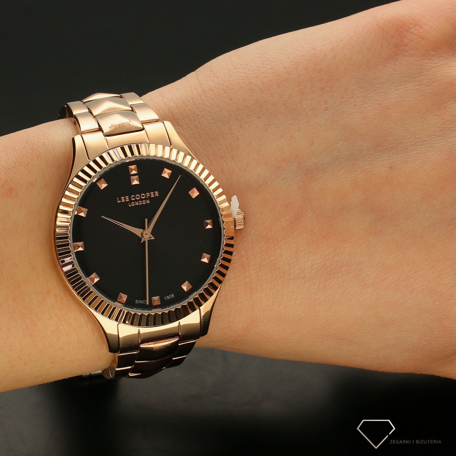 Zegarek damski na bransolecie 'Różowe złoto' LEE COOPERLC07059.450.jpg