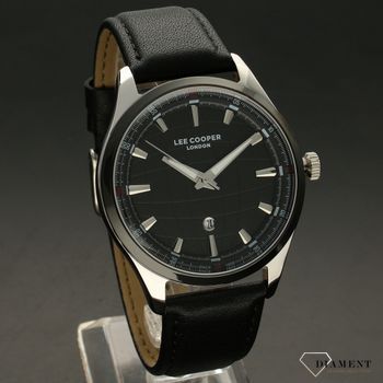 Zegarek męski na czarnym pasku Lee Cooper LC07074.351 z ciemnym pierścieniem i czarną tarczą (1).jpg
