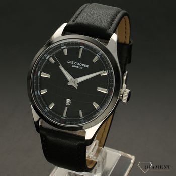 Zegarek męski na czarnym pasku Lee Cooper LC07074.351 z ciemnym pierścieniem i czarną tarczą (2).jpg
