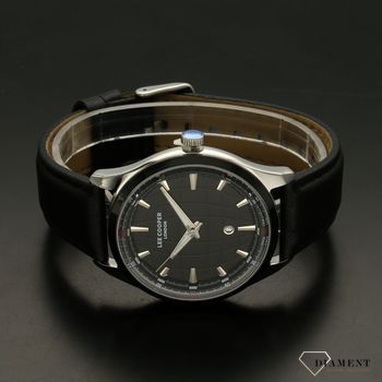 Zegarek męski na czarnym pasku Lee Cooper LC07074.351 z ciemnym pierścieniem i czarną tarczą (3).jpg
