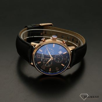 Zegarek męski na czarnym pasku Lee Cooper LC07074.351 to modny model z ciemną tarczą i cyframi w kolorze różowego złota (3).jpg