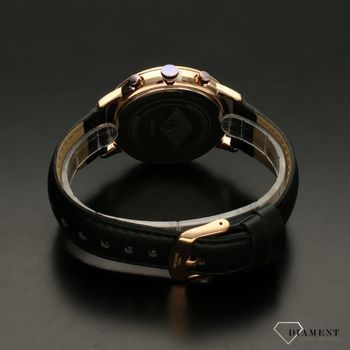 Zegarek męski na czarnym pasku Lee Cooper LC07074.351 to modny model z ciemną tarczą i cyframi w kolorze różowego złota (4).jpg