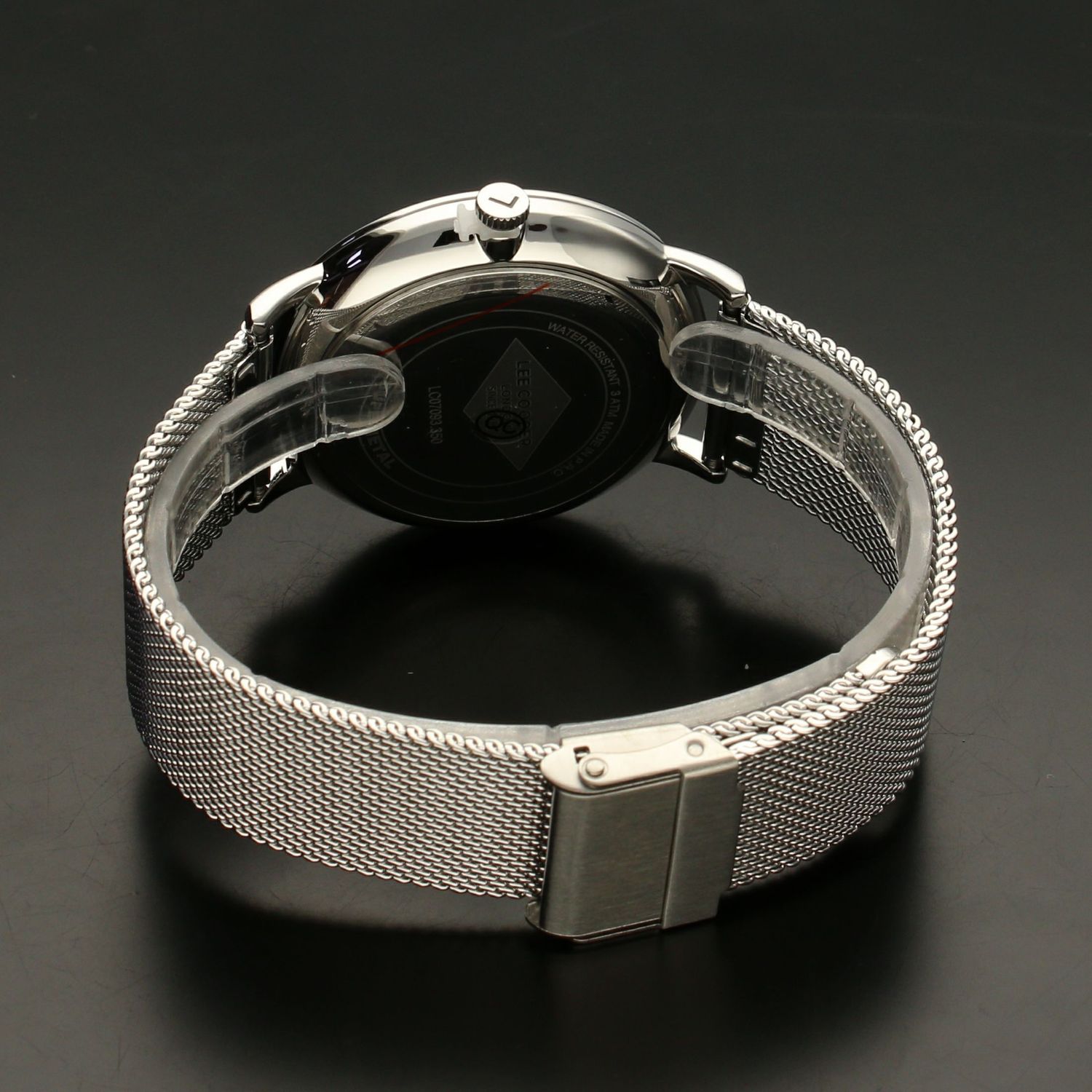 Męski zegarek ⌚ na stalowej bransolecie marki Lee Cooper o numerze katalogowym LC07093.350 z czarną tarczą (1).jpg