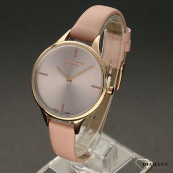 Zegarek damski Lee Cooper na różowym pasku LC07099.488 - www