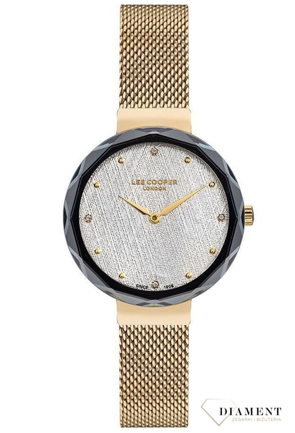 Zegarek damski na bransolecie Lee Cooper LC07237.130. Zegarek damski na bransolecie. Zegarek damski w złotym kolorze. Zegarek damski klasyczny.jpg