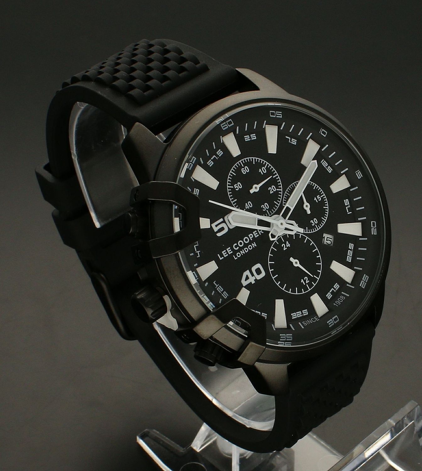 Zegarek męski czarny Lee Cooper LC07470.651 dla leworęcznych.Zegarek dla leworęcznych. zegarek cały czarny lee cooper. Zeagek męski na prezent. Tani zegarek na prezent..jpg