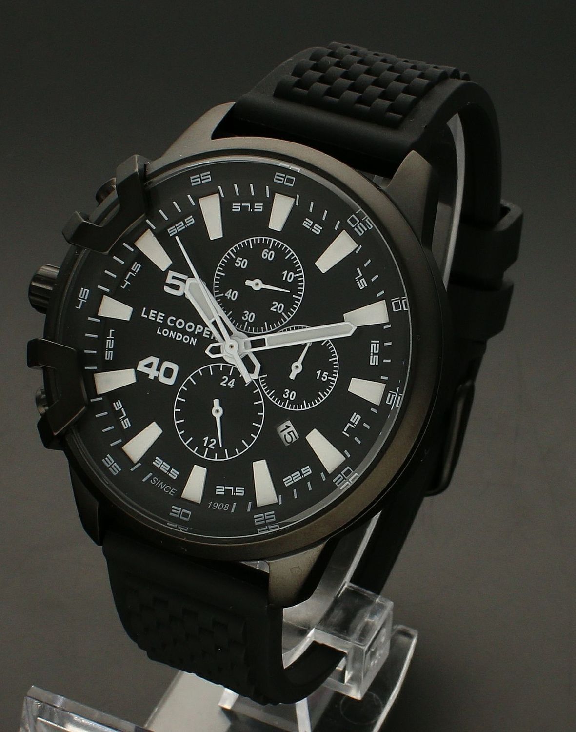 Zegarek męski czarny Lee Cooper LC07470.651 dla leworęcznych.Zegarek dla leworęcznych. zegarek cały czarny lee cooper. Zeagek męski na prezent. Tani zegarek na prezent..jpg