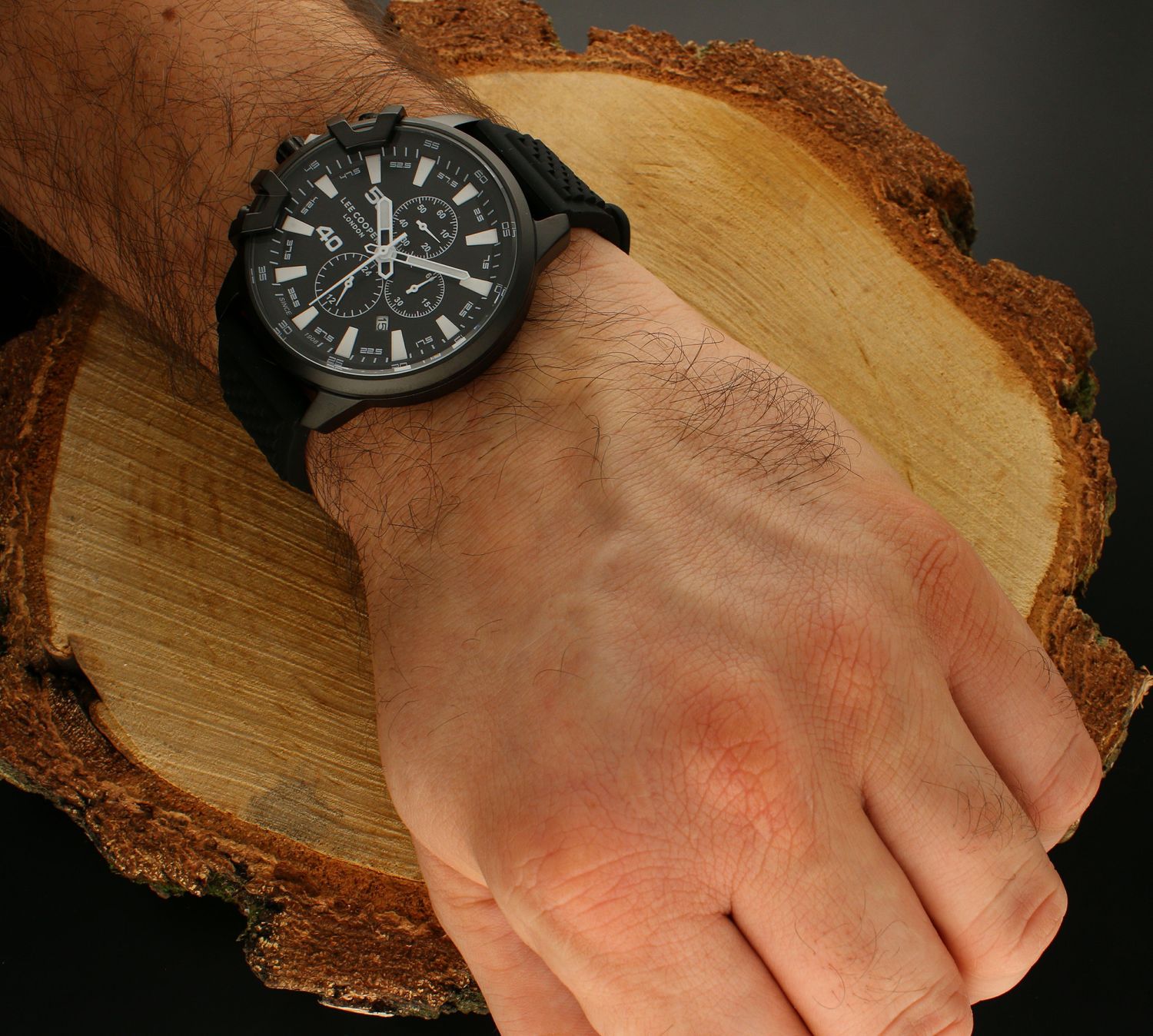 Zegarek męski czarny Lee Cooper LC07470.651 dla leworęcznych.Zegarek dla leworęcznych. zegarek cały czarny lee cooper. Zeagek męski na prezent. Tani zegarek na prezent..jpg