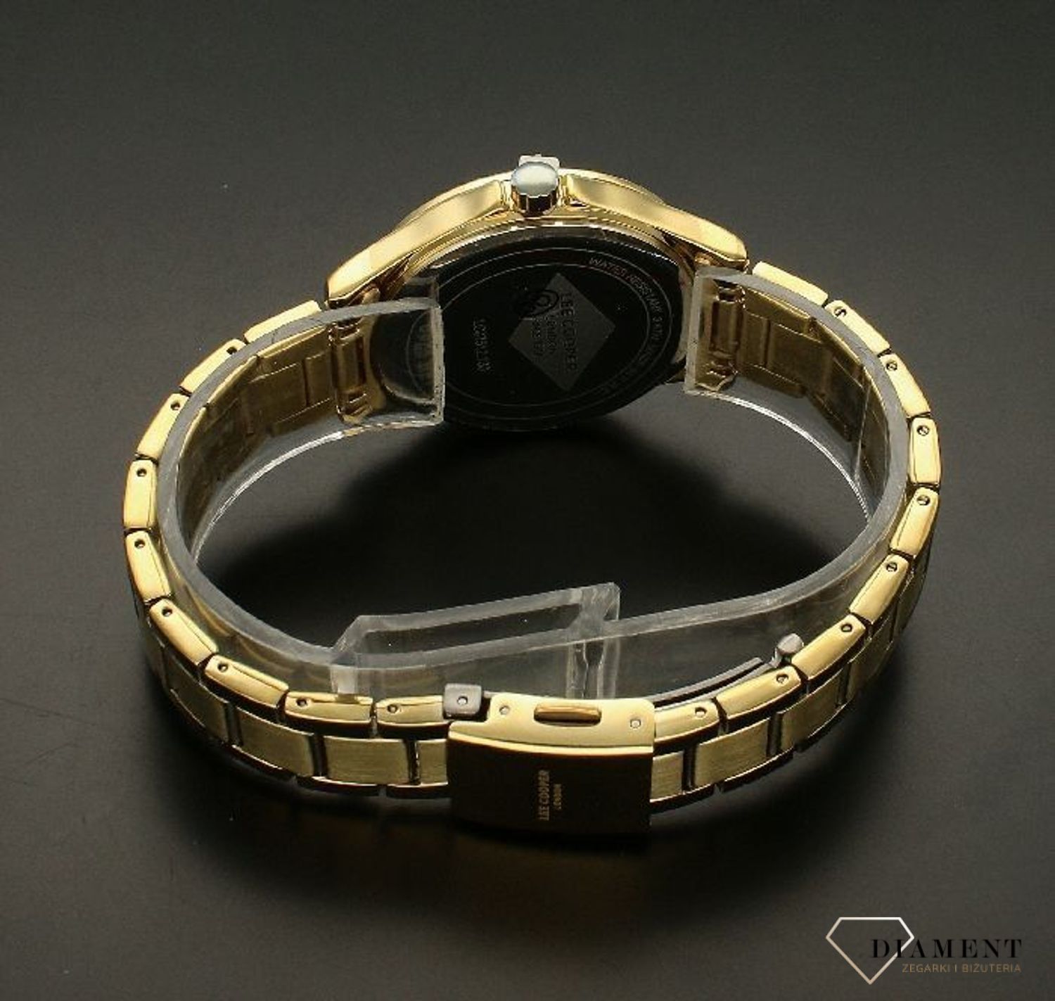 Zegarek damski Lee Cooper złoty 'Błyszczące cyrkonie' LC07512.130.  Zegarek damski tani.  Zegarek damski cały złoty. Modny zegarek. Delikatny zegarek na wiosnę. Na prezent.jpg