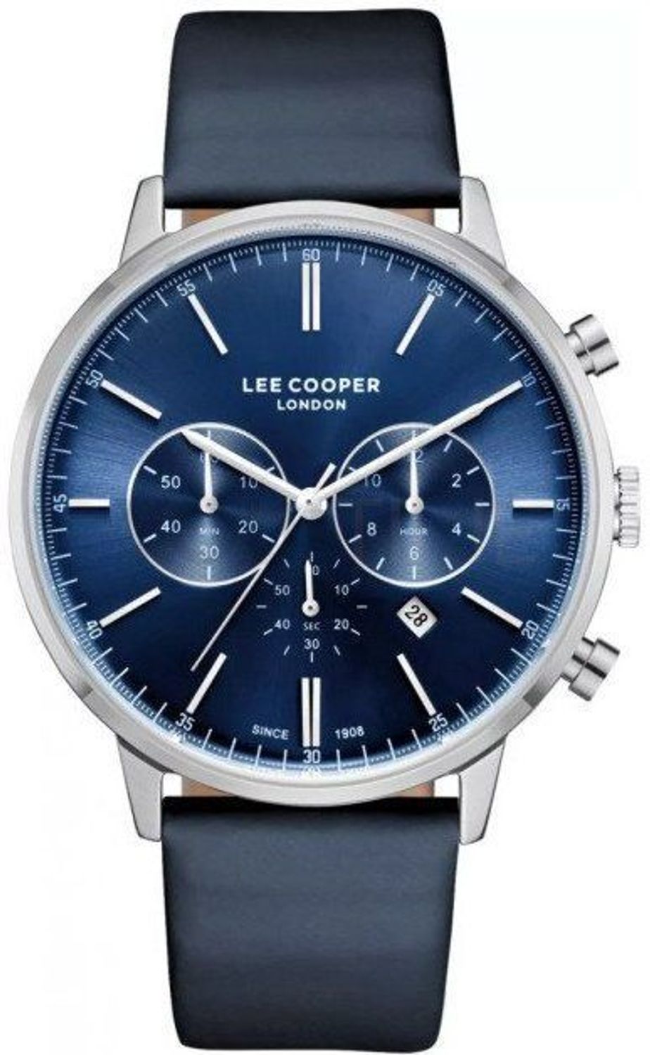 Zegarek LEE COOPER LC08043.399. Zegarek męski w granatowej kolorystyce to idealna propozycja dla zdecydowanych mężczyzn. Niecodzienna tarcza stanowi podstawę sportowego 1.jpg