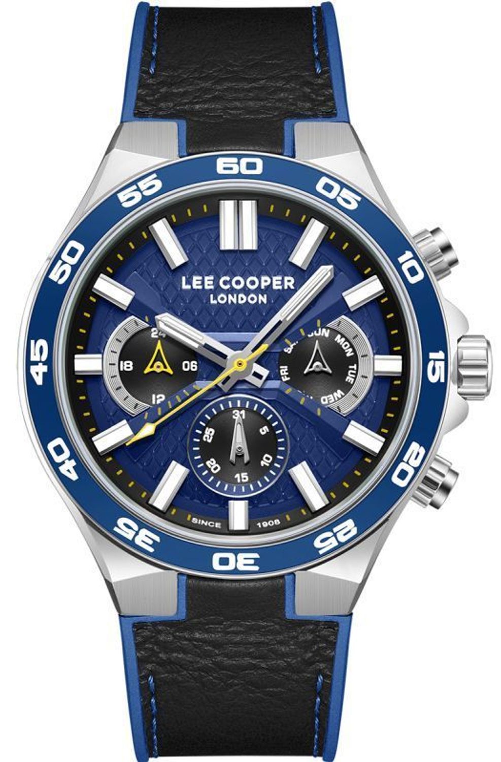 Zegarek LEE COOPER LC08066.399 Zegarek męski w czarnej kolorystyce to idealna propozycja dla zdecydowanych mężczyzn. Niecodzienna tarcza stanowi podstawę sportowego charakteru  tego modelu.1.jpg